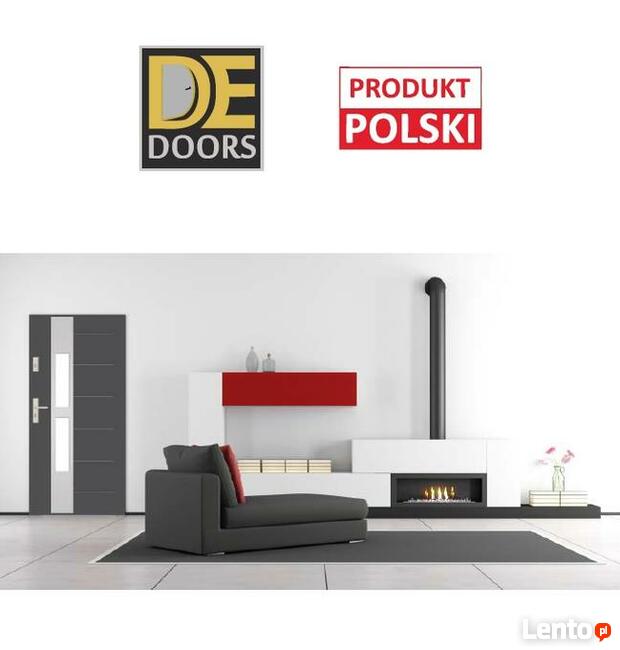 DRZWI ZEWNĘTRZNE 55mm PROMOCJA kpl wkładka próg klamka