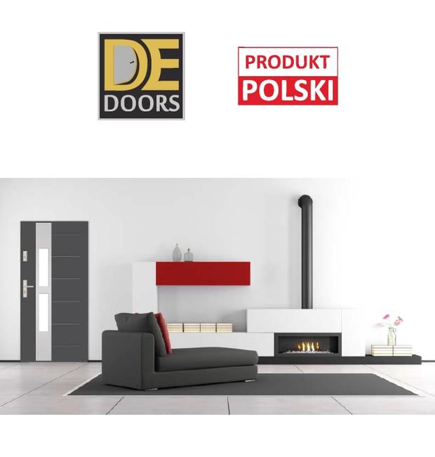 DRZWI TECHNICZNE kpl wkładka+klamka+oscieżnica kolor 24 H