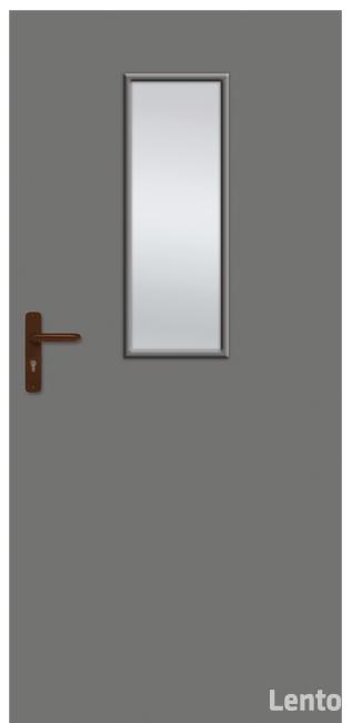 DRZWI TECHNICZNE kpl wkładka+klamka+oscieżnica kolor 24 H