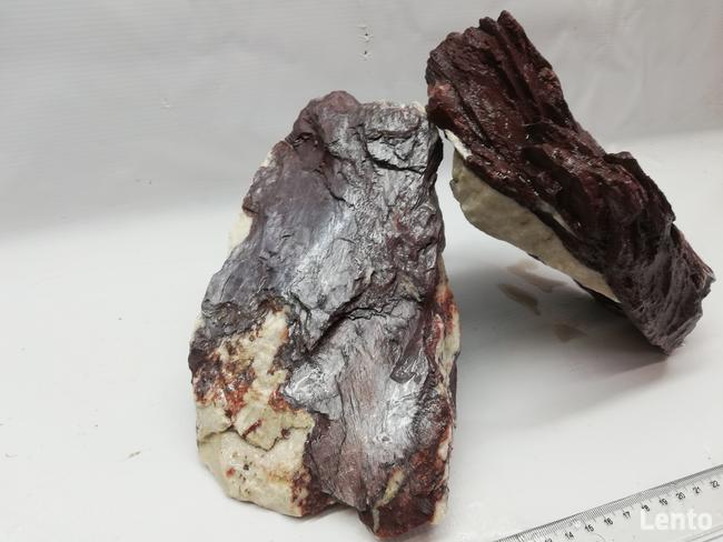 Matrix biało-czerwony kamień do akwarium