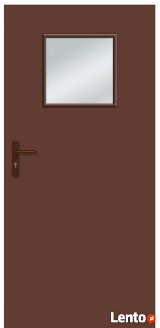 DRZWI TECHNICZNE kpl wkładka+klamka+oscieżnica kolor 24 H