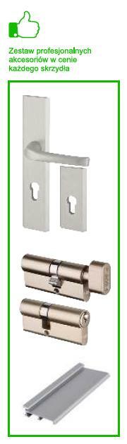 DRZWI ZEWNĘTRZNE 55mm PROMOCJA kpl wkładka próg klamka