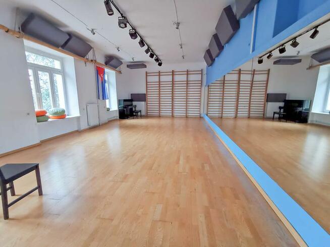Sale taneczne z lustrami do wynajęcia! 2 sale 125m2 i socjal