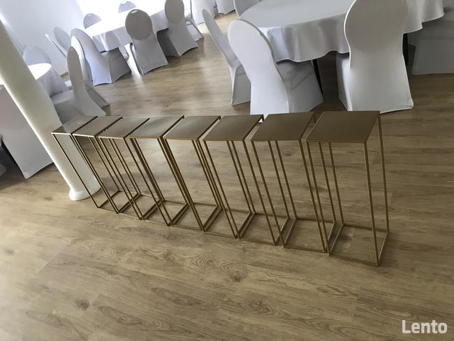 Wynajem stojaków stelaży geometrycznych kwietnik ślub wesele