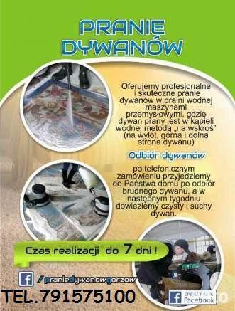 CZYSZCZENIE PRANIE DYWANÓW Tapicerek GORZÓW TEL. 535237050