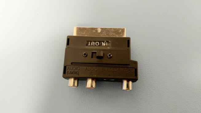 Adapter - przejściówka Scart/Eurozłącze - 3 x RCA (Cinch) +