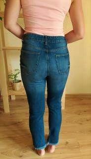 Haftowane, ciemne jeansy w stylu boho:)