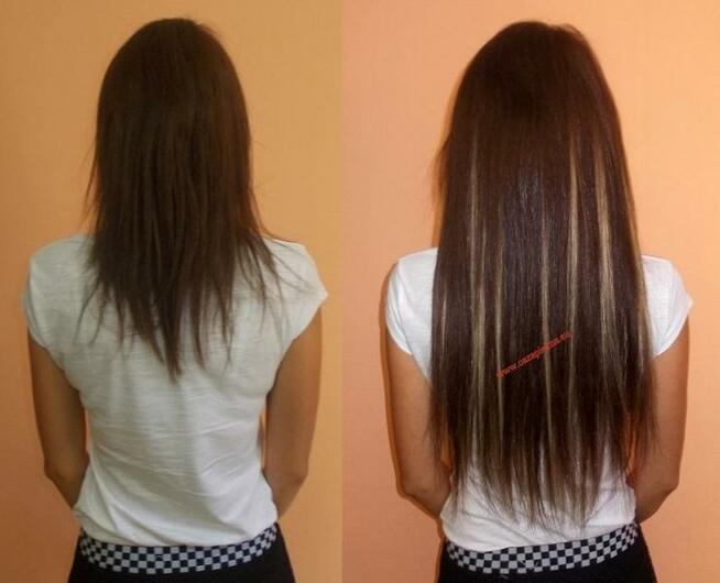 przedłużanie i zagęszczanie włosów