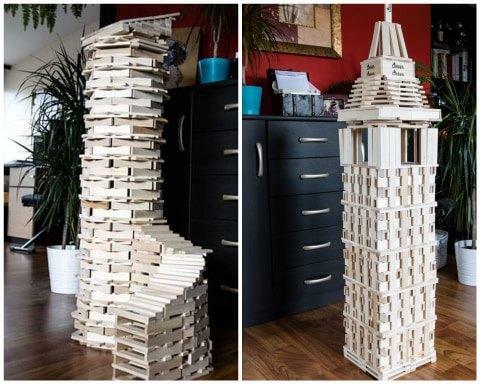 Polskie ,kreatywne ,eko klocki Linden drewniane 400 szt. EDU