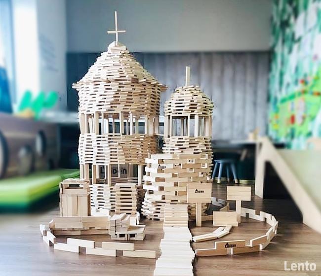 Zabawki konstrukcyjne, klocki drewniane Linden 500 szt