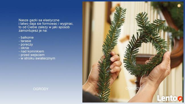 Sztuczna jedlina gałązki do stroików Vianočné stromčeky