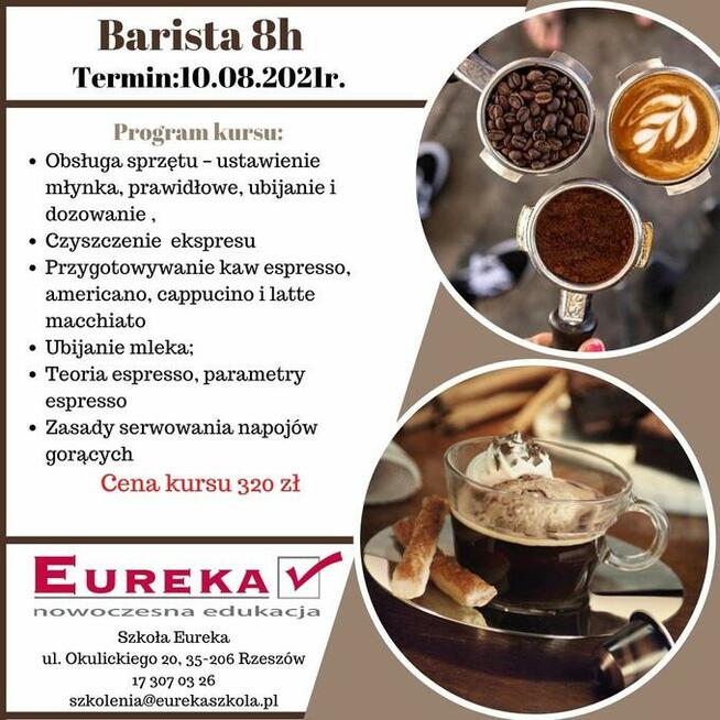 KURS: BARISTA I STOPNIA