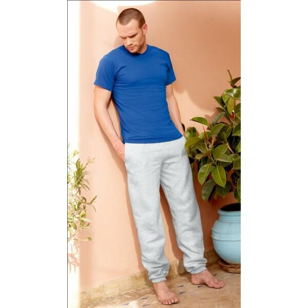 Męskie Spodnie dresowe ściągacz szare FRUIT of the LOOM