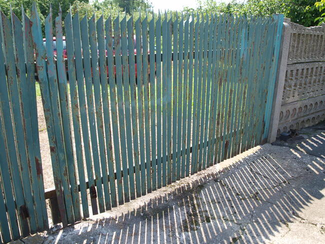 Brama wjazdowa dwu skrzydłowa 4,70m + furtka 1m