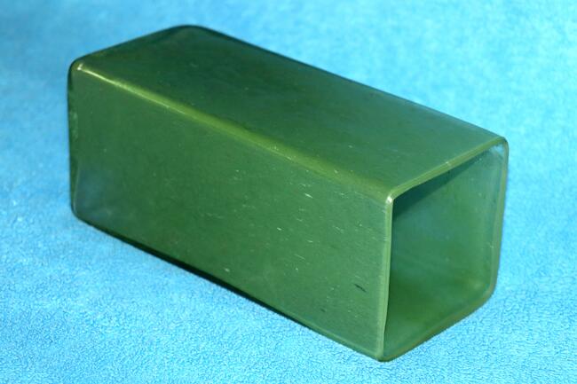 Wazon zielony szkło barwione wazon kwadratowy ozdobny