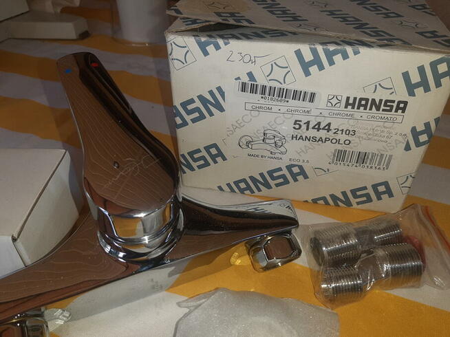 Hansapolo bateria wannowa chrom kompletna.