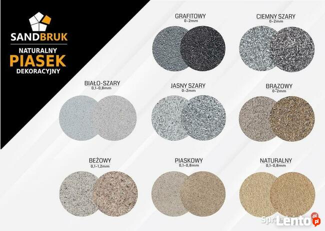 Suchy Piasek Granitowy Fuga Zasypka Ciemny Szary 0-2mm