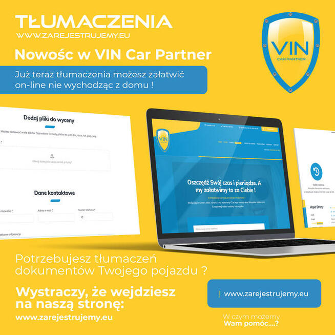 Rejestracja pojazdów-Ubezpieczenia OC/AC-Akcyza-Tłumaczenia