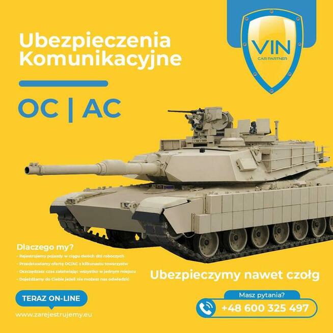 Rejestracja pojazdów-Ubezpieczenia OC/AC-Akcyza-Tłumaczenia