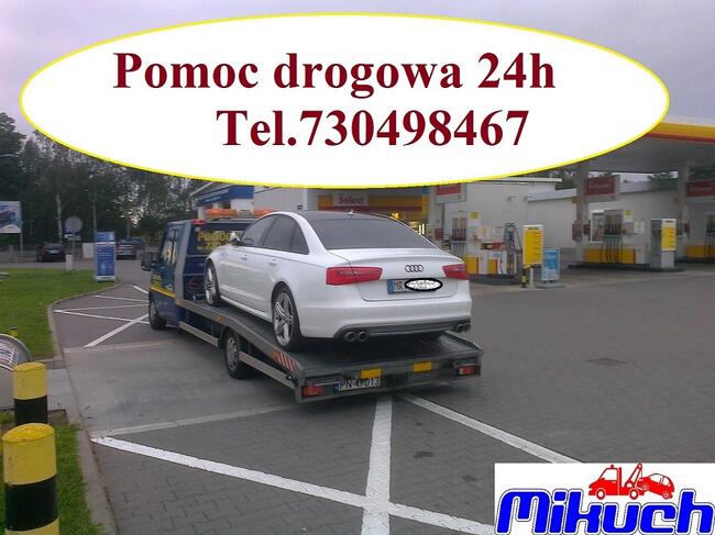 Pomoc drogowa 24h laweta autostrada a2 Łęka tel.730498467