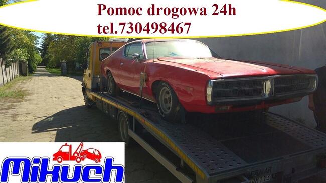 Pomoc drogowa 24h laweta autostrada a2 Łęka tel.730498467