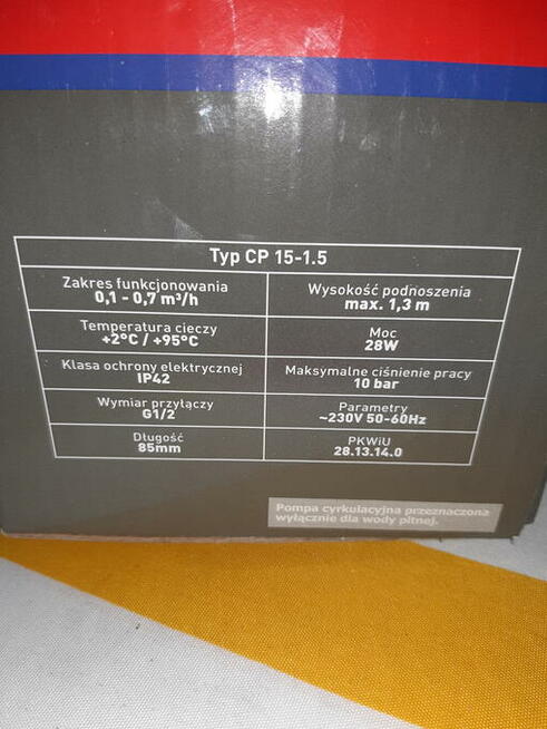 Pompa do cyrkulacji C.W.U. typ CP15 - 1.5 onnline Ferro
