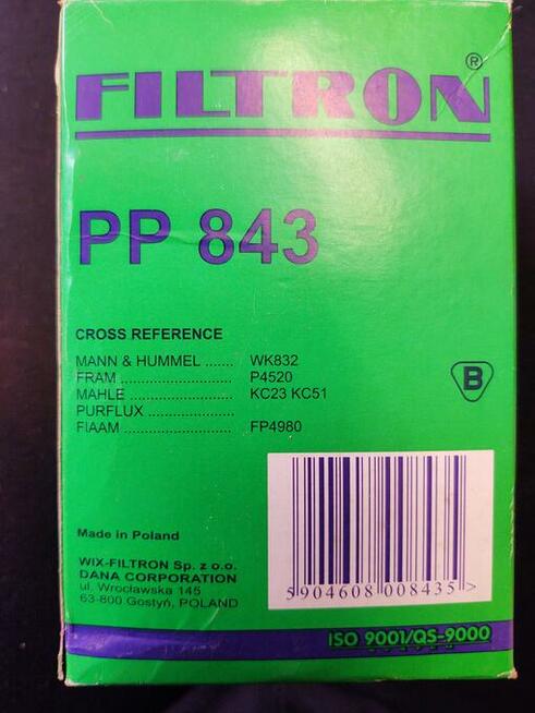 Filtr paliwa PP 843