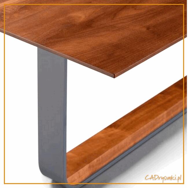 Biurko z dużą przestrzenia na nogi