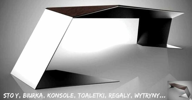 Nowoczesne biurko drewno-stal