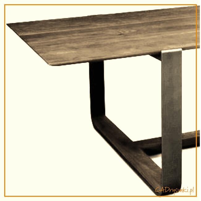 Biurko z dużą przestrzenia na nogi