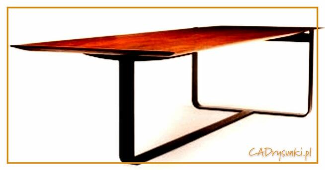 Biurko z dużą przestrzenia na nogi