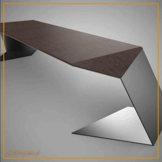 Nowoczesne biurko drewno-stal