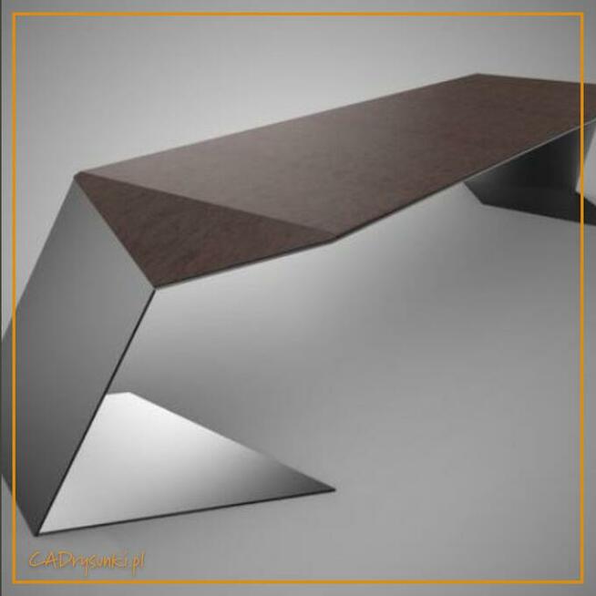 Nowoczesne biurko drewno-stal