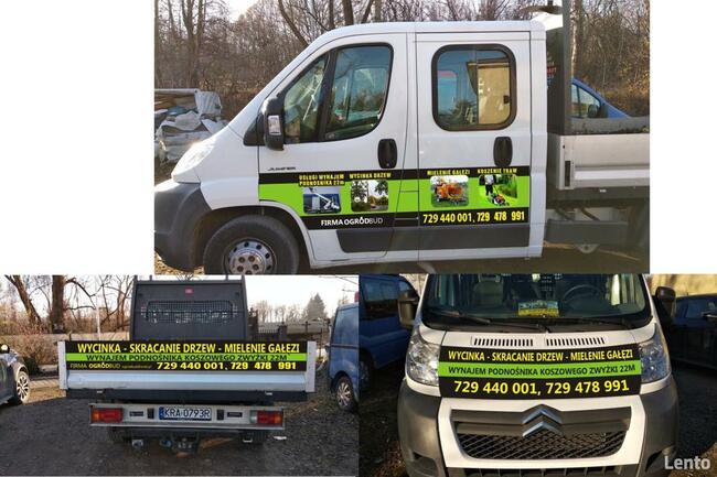 Wycinka Drzew Zwyżka rębak usuwanie korzeni Skawina