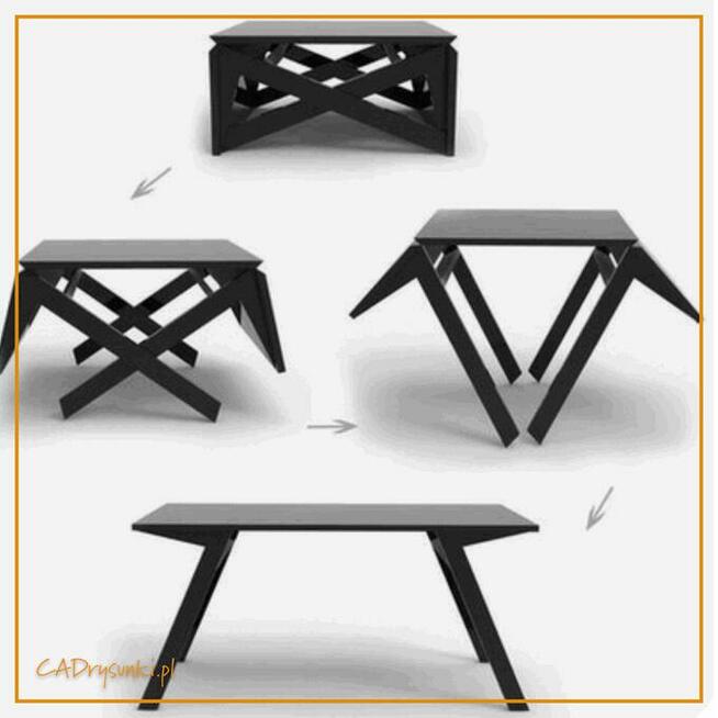 Drewniany rozkładany stolik