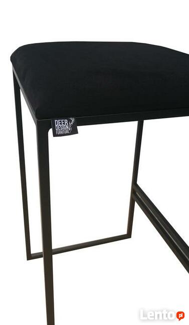 Stołek Barowy 65 cm / 75 cm Czarny / Biały