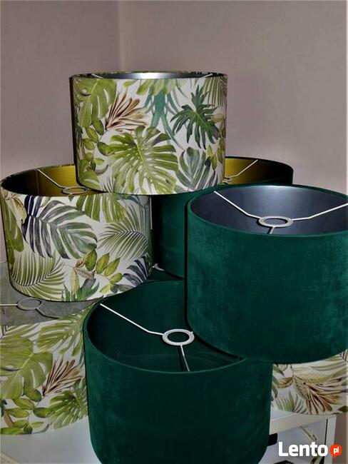 Abażury klasyczne powlekane aksamitem i nie tylko.