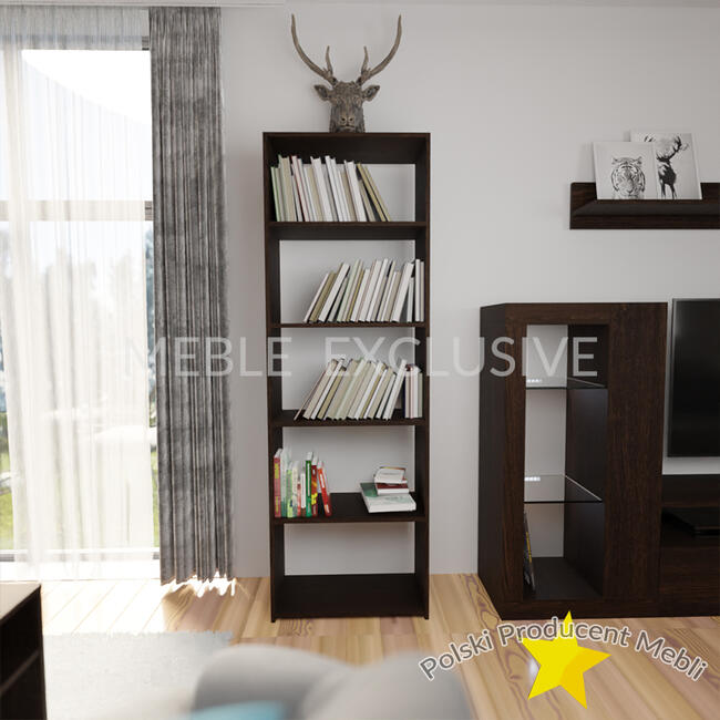 Regał 60 Książki Segregatory Sonoma /BIAŁA/WENGE Płyta 18mm