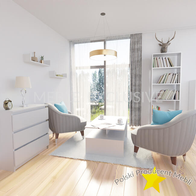 Regał 60 Książki Segregatory Sonoma /BIAŁA/WENGE Płyta 18mm