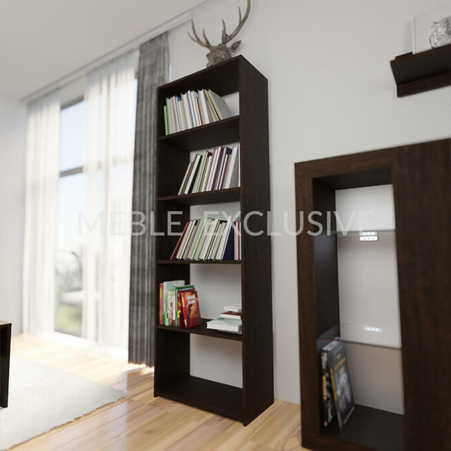 Regał 60 Książki Segregatory Sonoma /BIAŁA/WENGE Płyta 18mm