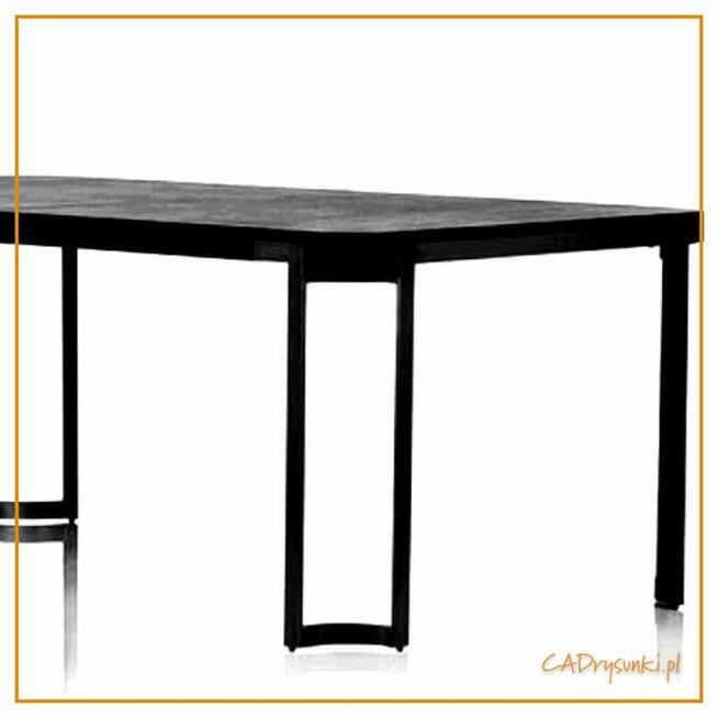 Stół z nogami podwójnymi