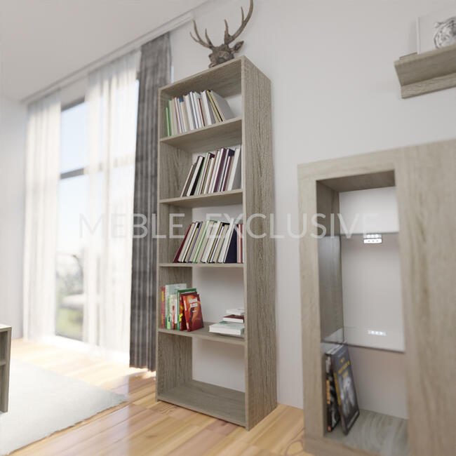 Regał 60 Książki Segregatory Sonoma /BIAŁA/WENGE Płyta 18mm