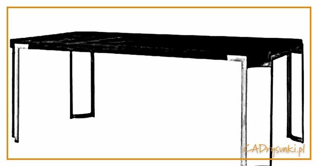 Stół z nogami podwójnymi