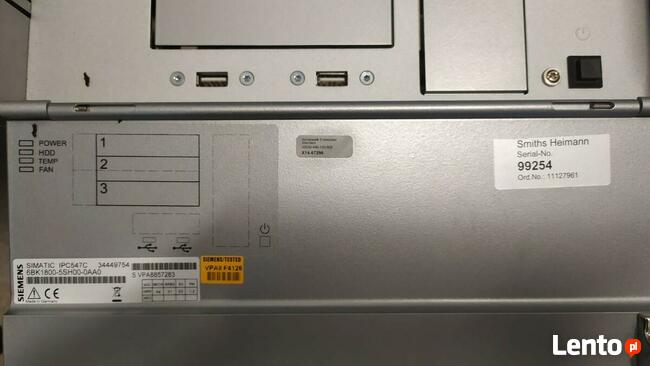 Komputer serwerowy PC Serwery SIEMENS SIMATIC RACK IPC547C