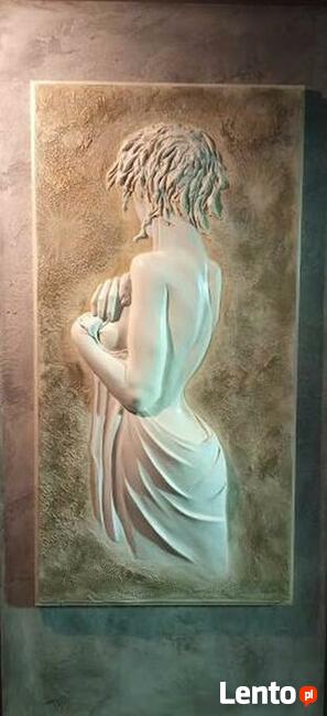 Płaskorzeźba gipsowa - Panel 3D
