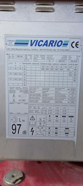 Dźwig żuraw szybkomontujący Vicario OMV 34A