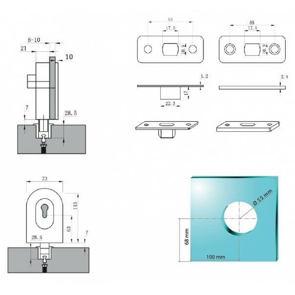 Zamki do drzwi - zamki nawierzchniowe | PLATFORMA B2B NOVET