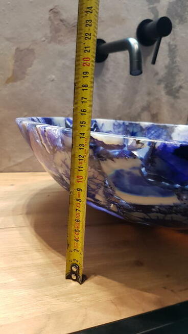 LUXURY AGAT BLUE umywalka z agatów niebieskich