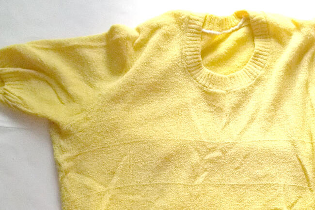 żólta bluzka z krótkim rękawem, żółty top damski