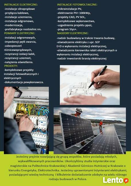 Kierownik budowy/robót elektrycznych. Elektryk. Instalacje